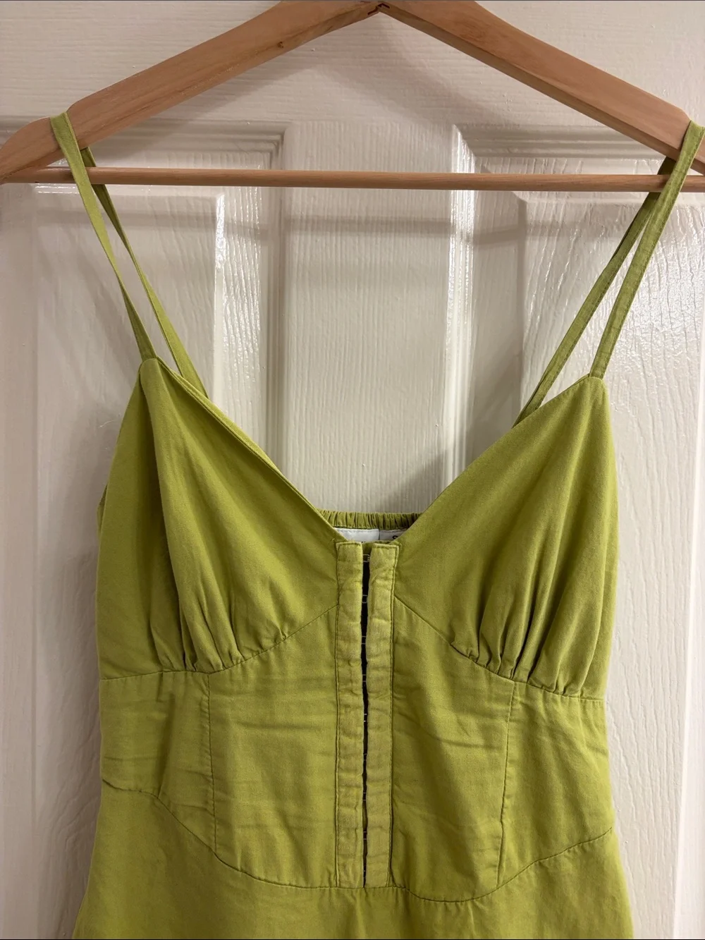 Chartreuse strapped Midi sundress